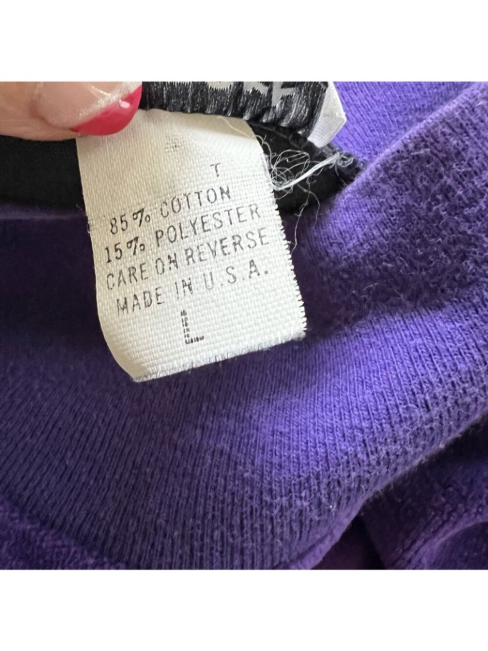 Vtg Y2K Velour Colorblock Top Track Suit Lg Purple Green Sweatshirt USA - Picture 4 of 7